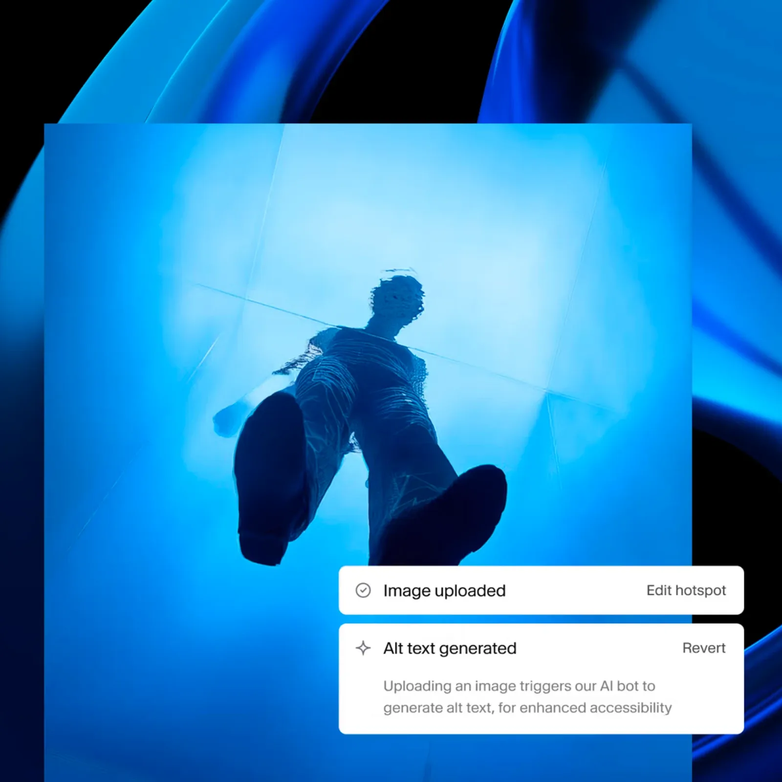 Mockup funkce, která po nahrání obrázku automaticky doplní alternativní popis